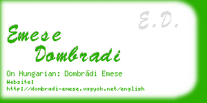 emese dombradi business card