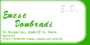 emese dombradi business card